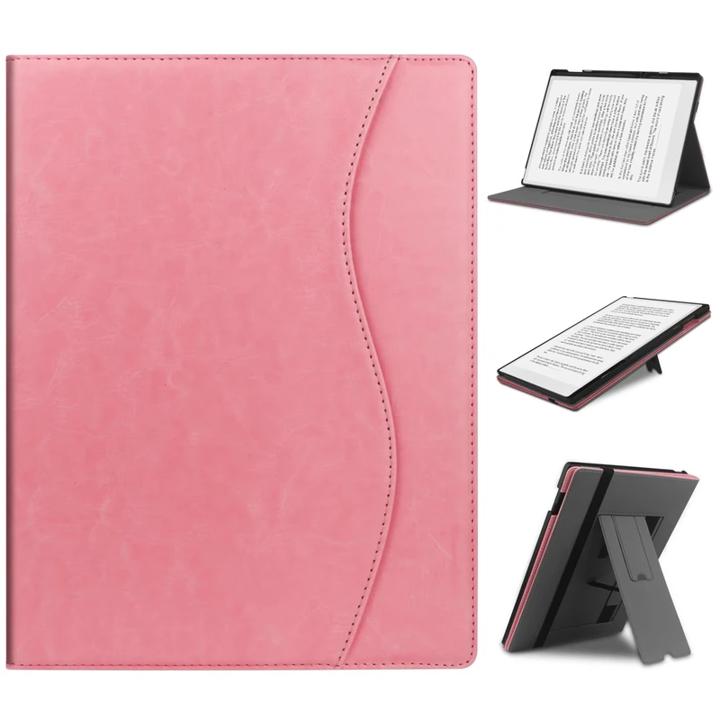 HoYiXi Case for 11.8 inch reMarkable Paper Pro (2024 Released) - with Stable Folding Stand Design and Pen Pocket,reMarkable paper tablet with 11.8” color display Cover,Auto Sleep/Wake-Rose