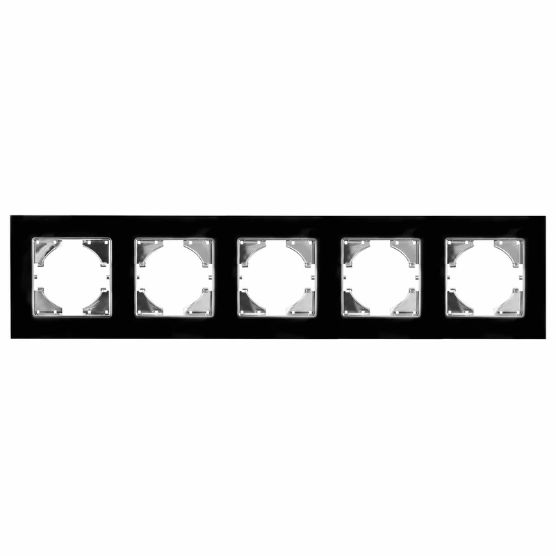 S-EMPOT.Glass Black Frame 5ELEM.Hori: Elegant recessed with Black Glass, Horizontal Design and 5 Elements. Ideal to Illuminate Your Spaces with Style and Modernity.