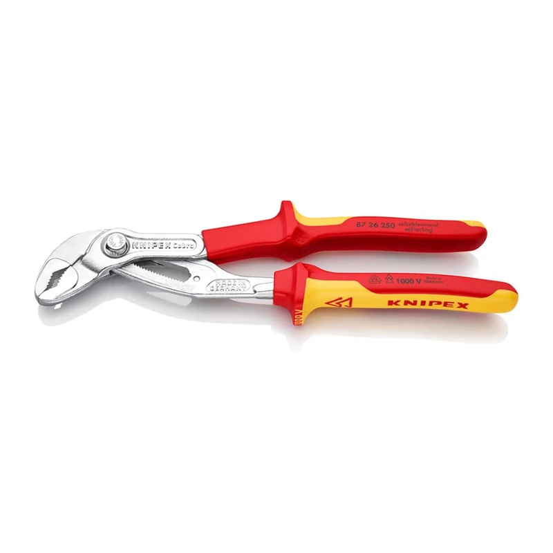 Cobra VDE Adjustable Pliers, 250x71x30 mm. Designed to Offer Precision and Grip in Electrical and Plumbing Work. High Strength and Guaranteed Quality. Model 8726250. - Image 1