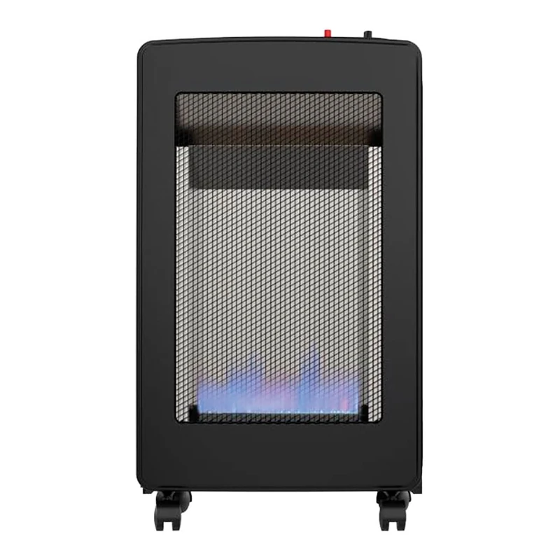 Fold Llama Blue Black Long indoor gas stove: warmth and elegant design. Perfect for creating a cozy atmosphere in any space, efficient and safe. Ideal for your home.