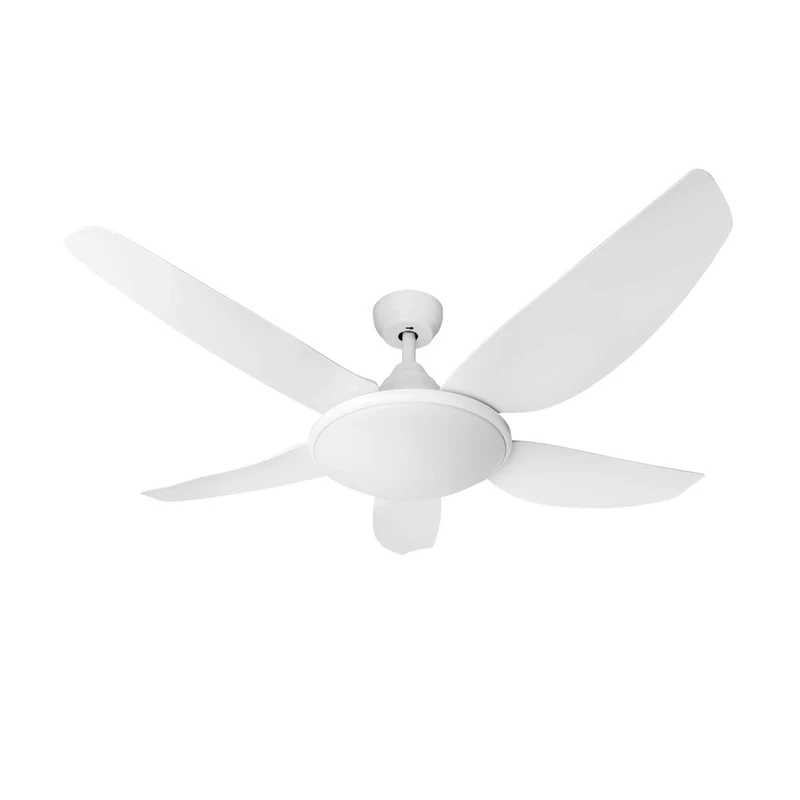Brightium Ceiling Fan DC White LED 5 Blades 132 cm, ideal for air conditioning and decoration in indoor spaces.