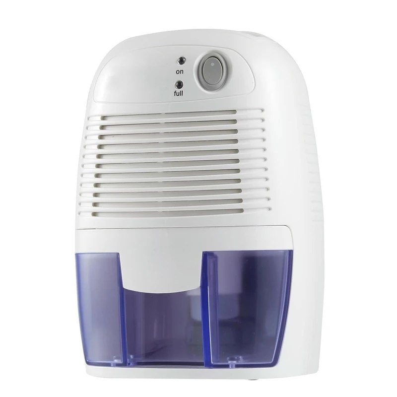 23W dehumidifier, effective to remove 250ml of moisture per day. Ideal for small spaces, improves air quality and prevents mildew. Compact and quiet.