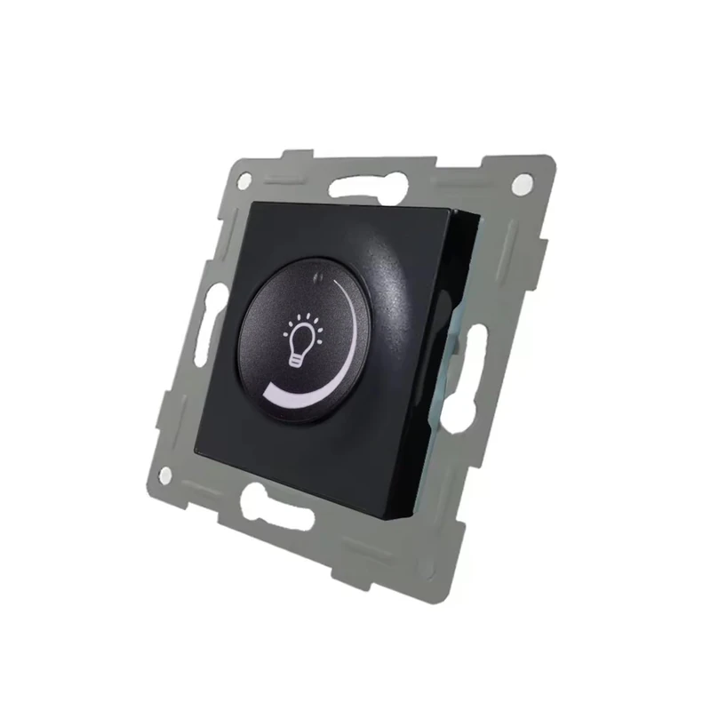 S-EMPOT LED Switch Regulator Graphite - A Sophisticated Device with an Elegant Design, Ideal for Controlling The Lighting of Modern Spaces with Efficiency and Style. - Image 1