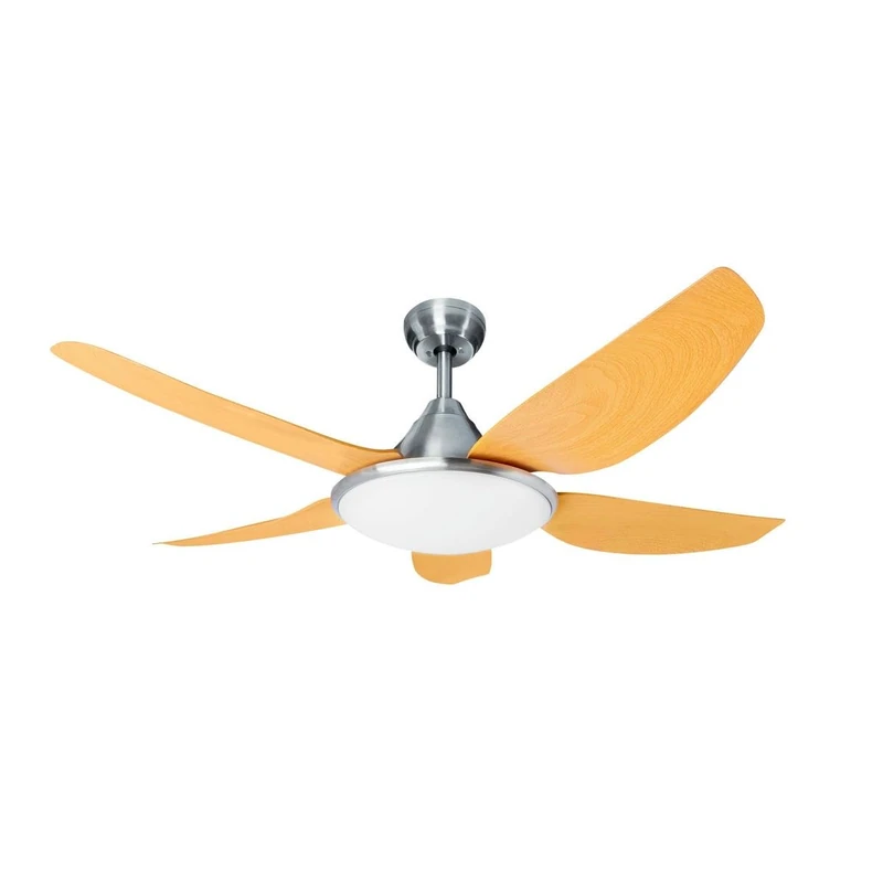 Brightium Ceiling Fan DC 132 cm with LED Light, 5 Blades, Ideal for Cooling and Illuminating Large Spaces.