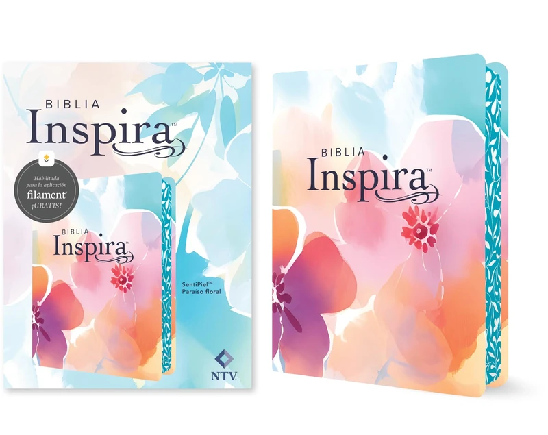 Biblia Inspira NTV Con Filament, Sentipiel, Para So Floral: Sentipiel, Paraíso Floral With Ribbon Marker, Wide Margin