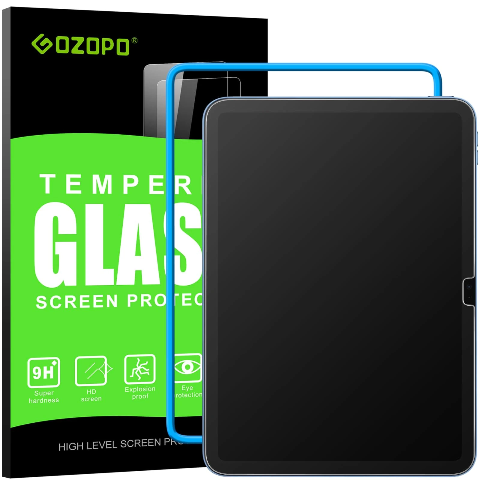 GOZOPO Matte Screen Protector for iPad A16 11th Gen (2025) 11 inch/iPad 10th Gen (2022) 10.9-inch, HD Tempered Glass Film with Installation Frame, Anti-Glare Anti-Fingerprint (1 Pack)