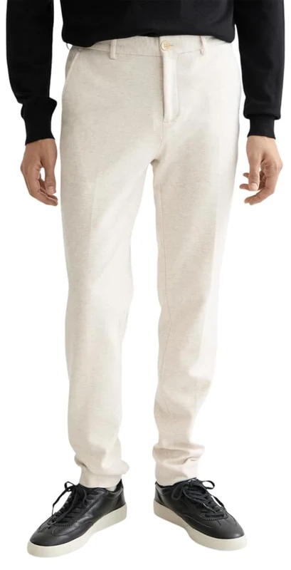 Scotch & Soda Men's Mott Chino, Off White Melange, 30-34