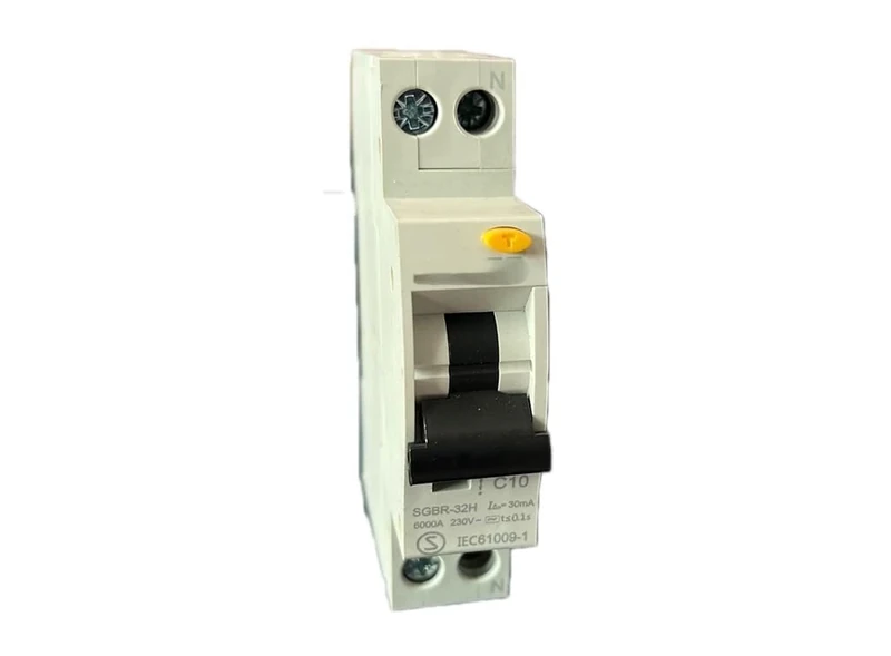 2-Pole Differential Switch 10A 30mA (18 mm) Automatic Actuation, Ideal for Protecting Electrical installations, ensures Safety and Protection Against Current leaks.