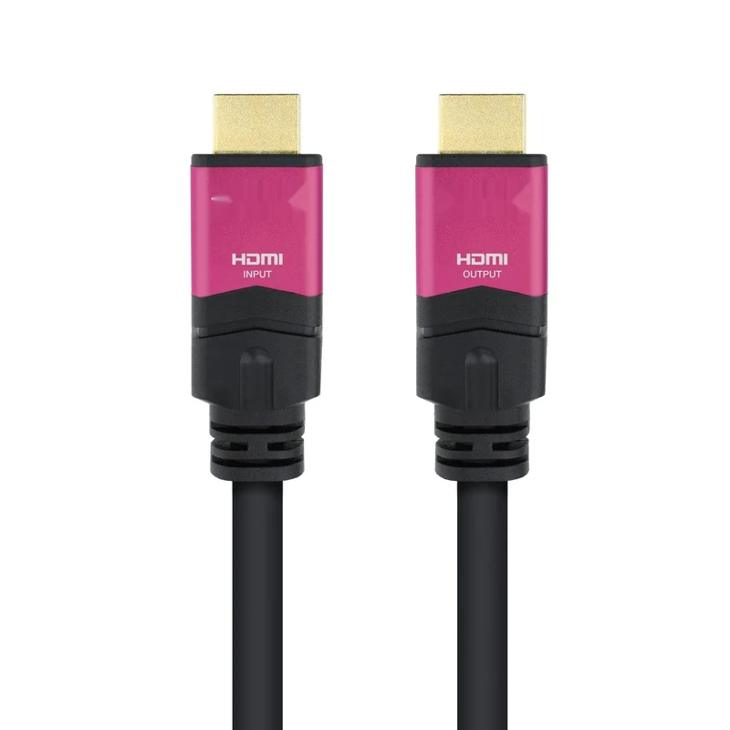 Brightium High quality HDMI 2.0 cable, supports 4K@60Hz, durable design in black color.Includes repeater to maintain signal quality up to 20 meters.Ideal for A/A and A/M connections, perfect for pa