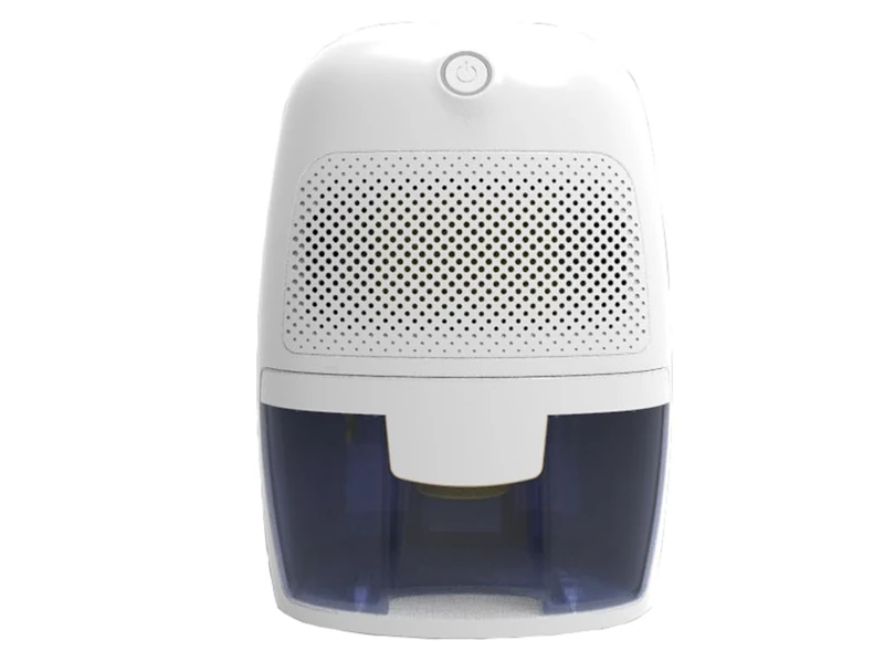 Mini dehumidifier 500 ml. Ideal for reducing humidity in small spaces. Compact and efficient, it is perfect for environments such as closets and bathrooms.