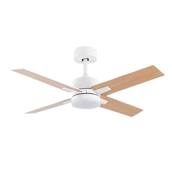 Talco DC Fan 20W White, 4 Blades, 6 Speeds and LED Light (3000-4000-6500K, 2350 lm). Quiet, efficient, with remote control, memory and timer. Ideal for any space. - Image 1