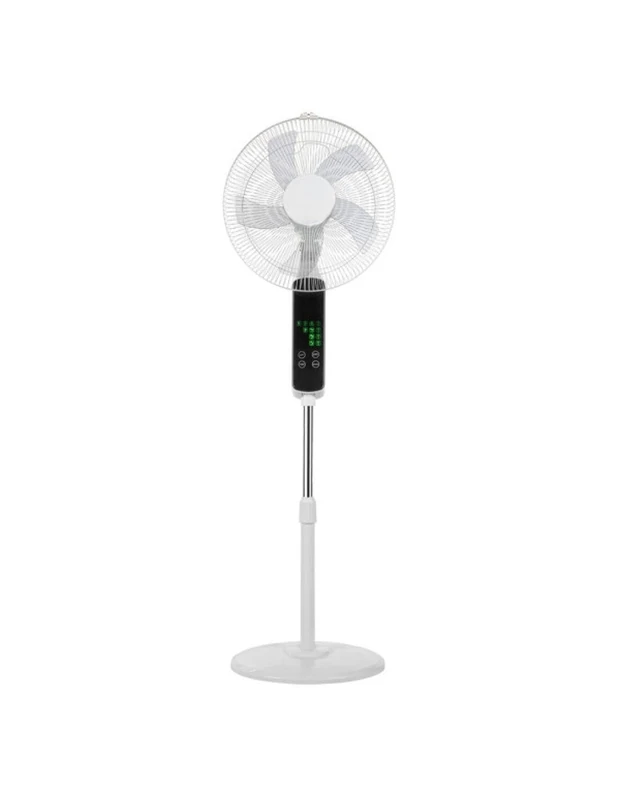 Brightium 45W Oscillating Standing Fan, 3 Speed, 5 Blades, Touch Control, Timer, Ideal for Cooling Space in Summer. - Image 1