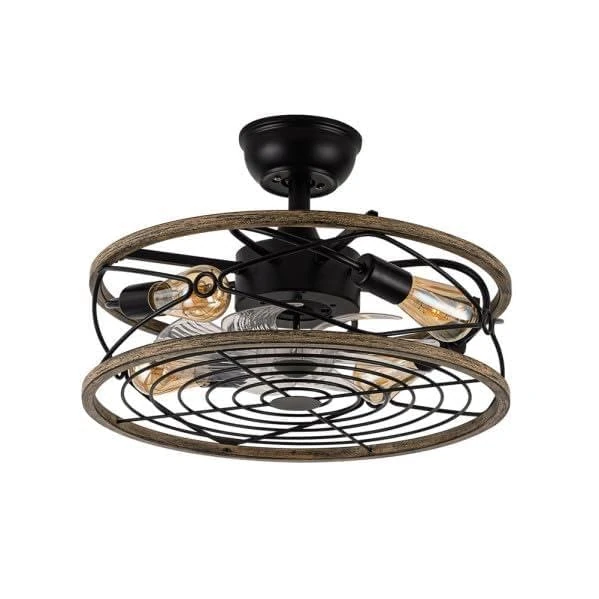 Brightium DC fan 8 transparent blades 31/40x50x50cm, 6 speeds, remote control and timer, ideal for refreshing spaces. - Image 1