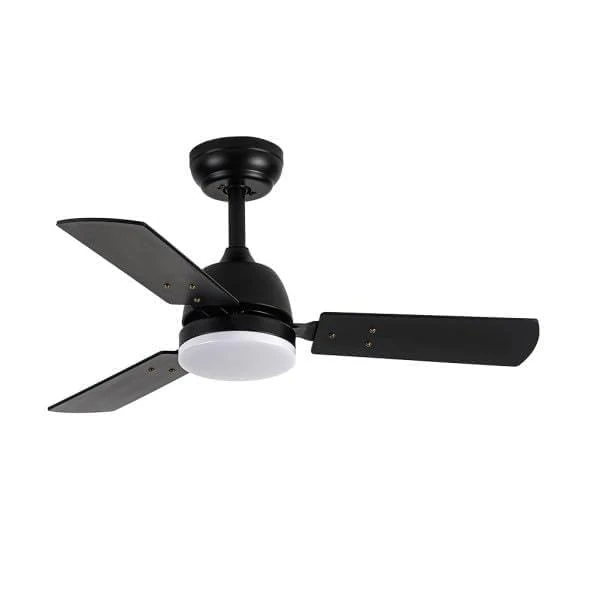 DC Portico Fan 20W in Sophisticated Black and Grey. with 3 Blades and 6 speeds, Provides Light in 3000K, 4000K and 6500K. Powerful with 2350 lm, Includes Remote Control, Memory and Timer. - Image 1