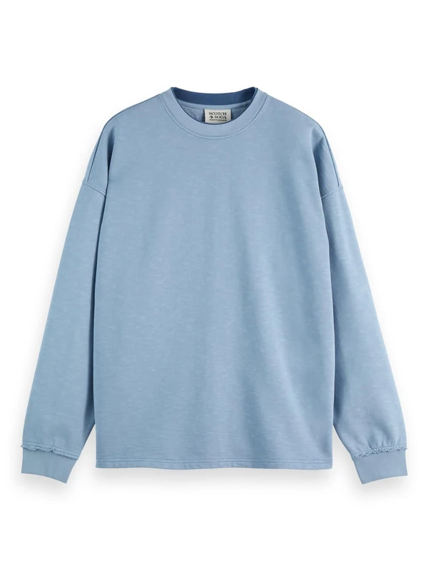 Seasonal Core - 3 Crosses Garment-Dyed Sweatshirt Faded Denim