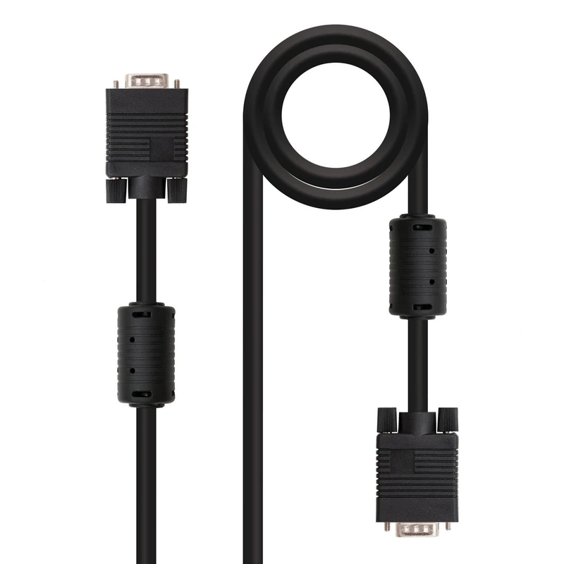 Brightium SVGA cable with ferrite core to reduce electromagnetic interference HDB15 male to HDB15 male connectors, ideal for high resolution video connections.Length 50 meters.