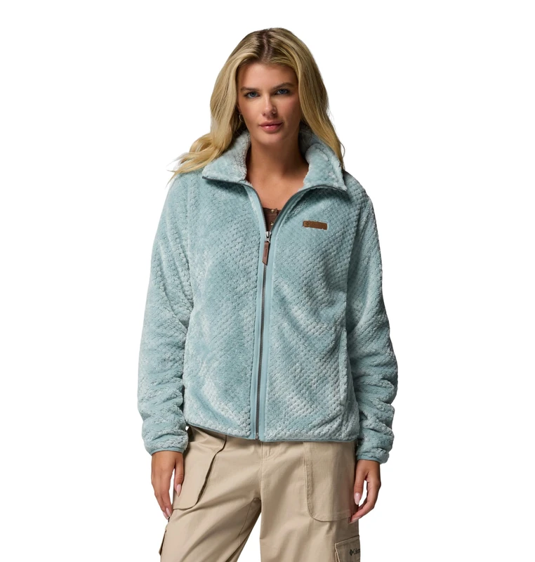 Columbia Women's Fire Side 2 Sherpa Full Zip, Full Zip Fleece Jacket, Crushed Blue, L