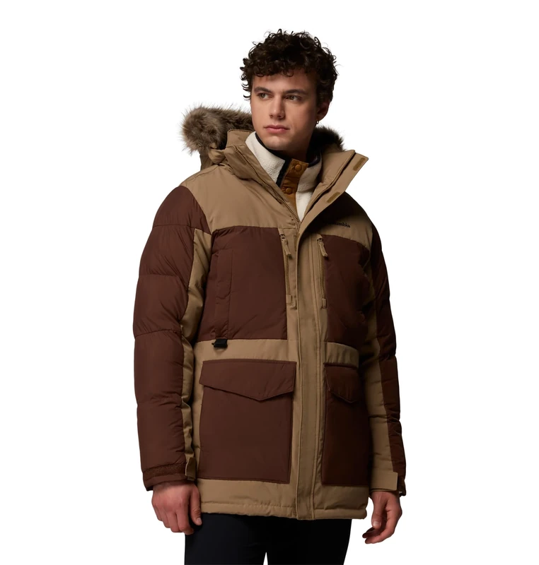 Columbia Men's Marquam Peak Fusion 2 Parka, Winter parka, Delta/Tobacco, Large