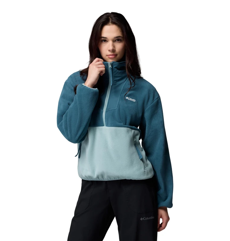 Columbia Women's Sequoia Grove 1/2 Zip Fleece, Everblue/Crushed Blue, XXL - Image 1