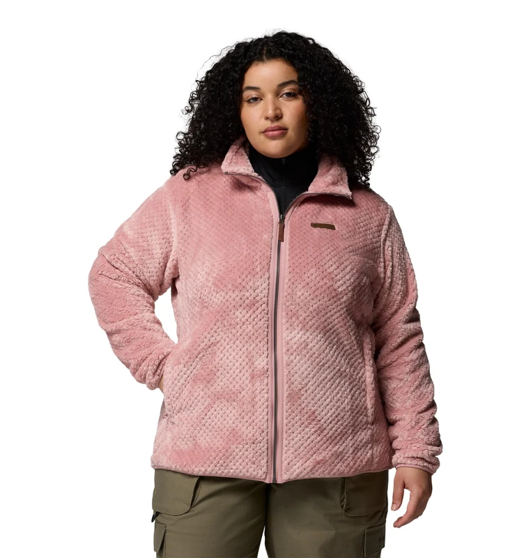 Columbia Women's Fire Side 2 Sherpa Full Zip, Full Zip Fleece Jacket, Eraser Pink, M