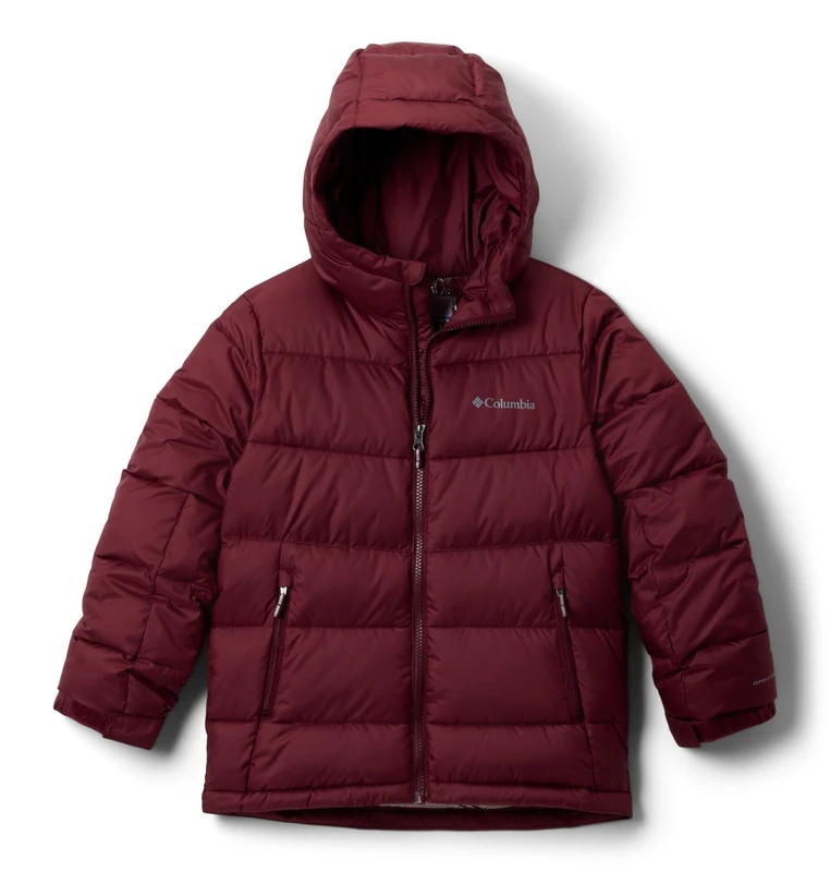 Columbia Youth Pike Lake 2 Hooded Jacket, Hooded Puffer Jacket, Rich Wine, S
