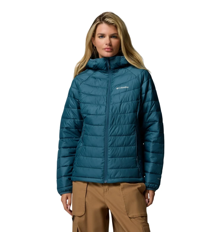 Columbia Women's Powder Lite 2 Hooded Jacket, Hooded Puffer Jacket, Everblue, M