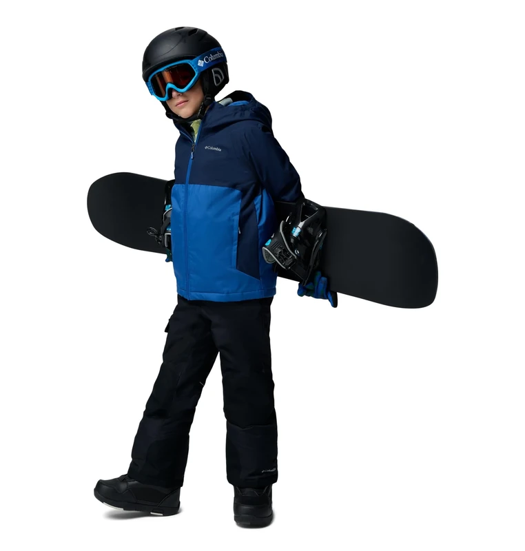 Columbia Youth Boys Alpine Action 3 Jacket, Ski Jacket, Mountain Blue Melange/Collegiate Navy, Medium