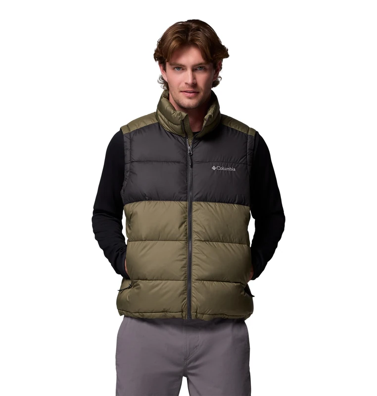 Columbia Men's Pike Lake 2 Vest, Puffer Vest Body Warmer, Stone Green/Shark, S