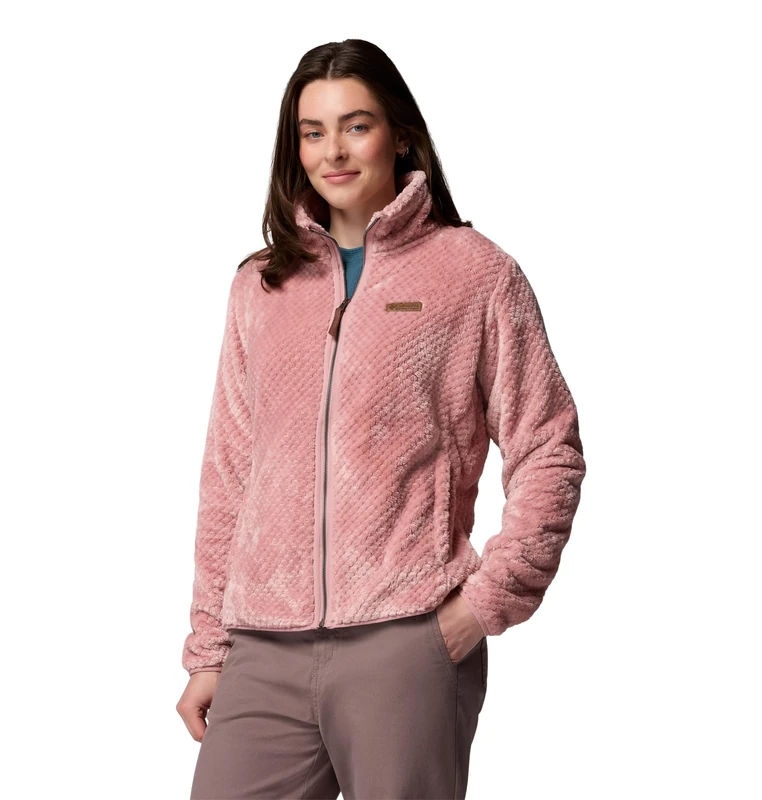 Columbia Women's Fire Side Ii Sherpa Full Zip, Eraser Pink, 2X