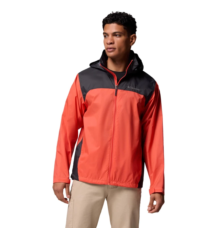 Columbia Men's Glennaker Lake 2 Rain Jacket, Waterproof Rain Jacket, Zing/Shark, M