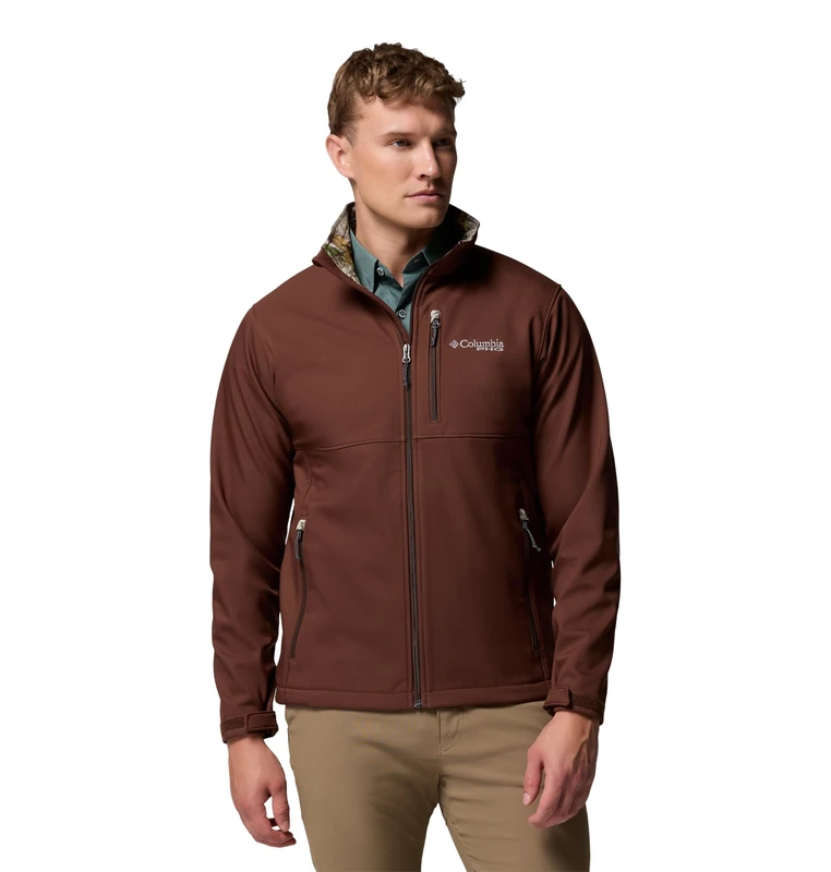 Columbia Men's PHG Ascender Ii Softshell Jacket, Tobacco/Timberwoods Camo, XXL