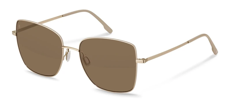 Rodenstock Women's R1446 Sunglasses, D151 Gold, Beige, 58/18/145