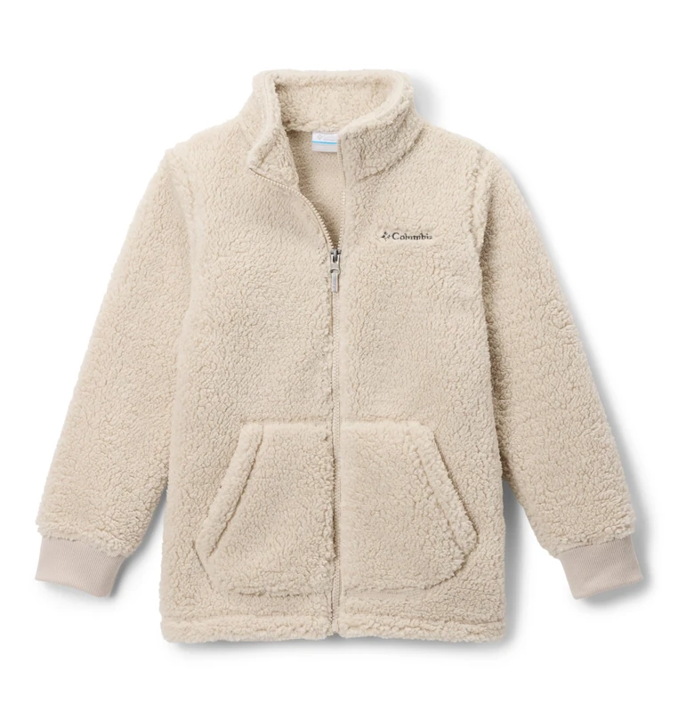 Columbia Youth Boys Rugged Ridge 2 Sherpa Full Zip, Full Zip Sherpa Fleece, Dark Stone, Medium