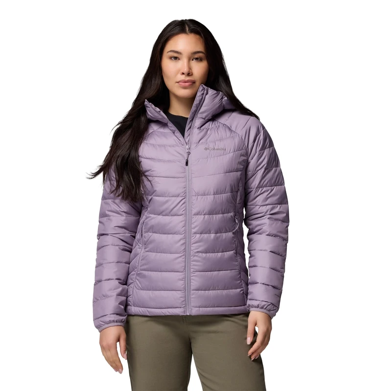 Columbia Women's Powder Lite 2 Hooded Jacket, Hooded Puffer Jacket, Shale Purple, S
