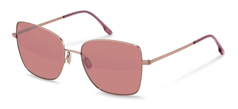 Rodenstock Women's R1446 Sunglasses, B128 Rose Gold, Pink, 58/18/145