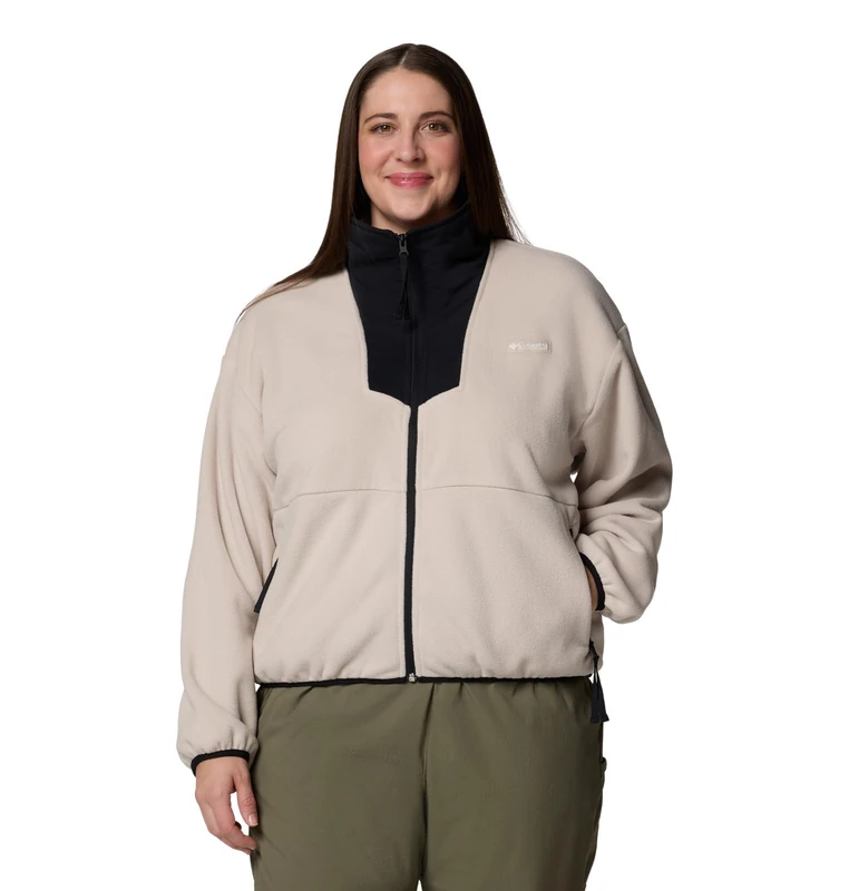 Columbia Women's Sequoia Grove Full Zip Fleece, Dark Stone/Black, S