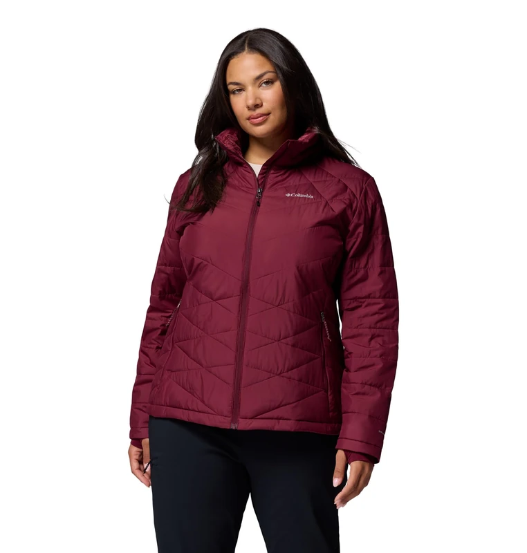 Columbia Women's Heavenly Jacket, Puffer Jacket, Rich Wine, XS