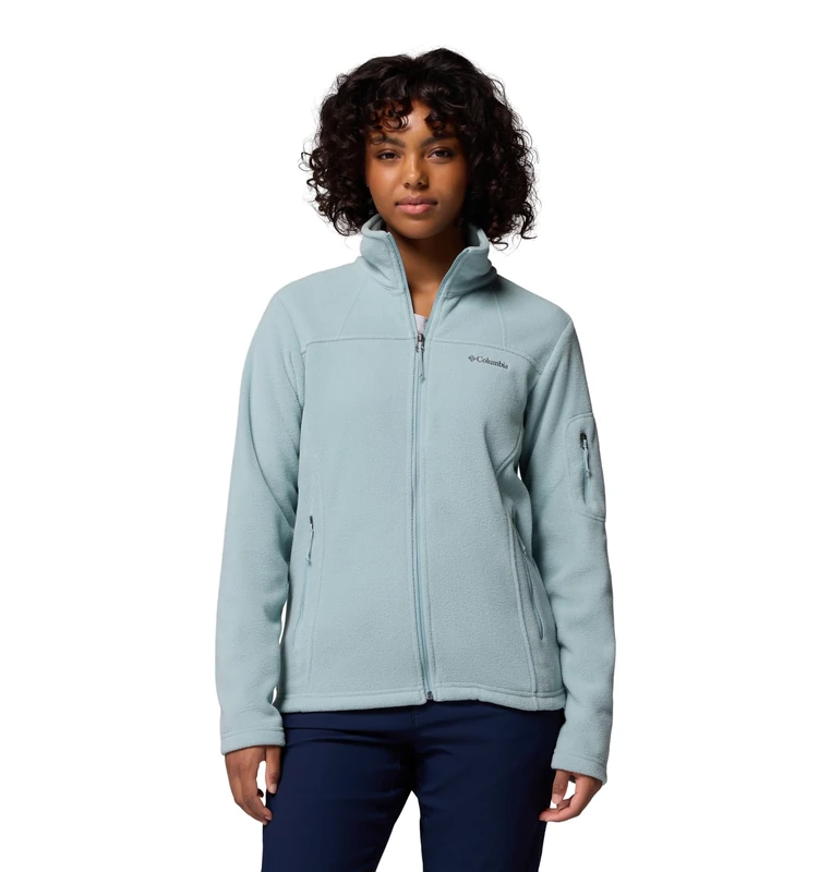Columbia Women's Fast Trek 2 Jacket, Full Zip Fleece Jacket, Crushed Blue, M