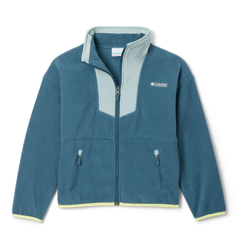 Columbia Youth Sequoia Grove Full Zip Fleece, Full Zip Fleece Jacket, Everblue/Crushed Blue, Small
