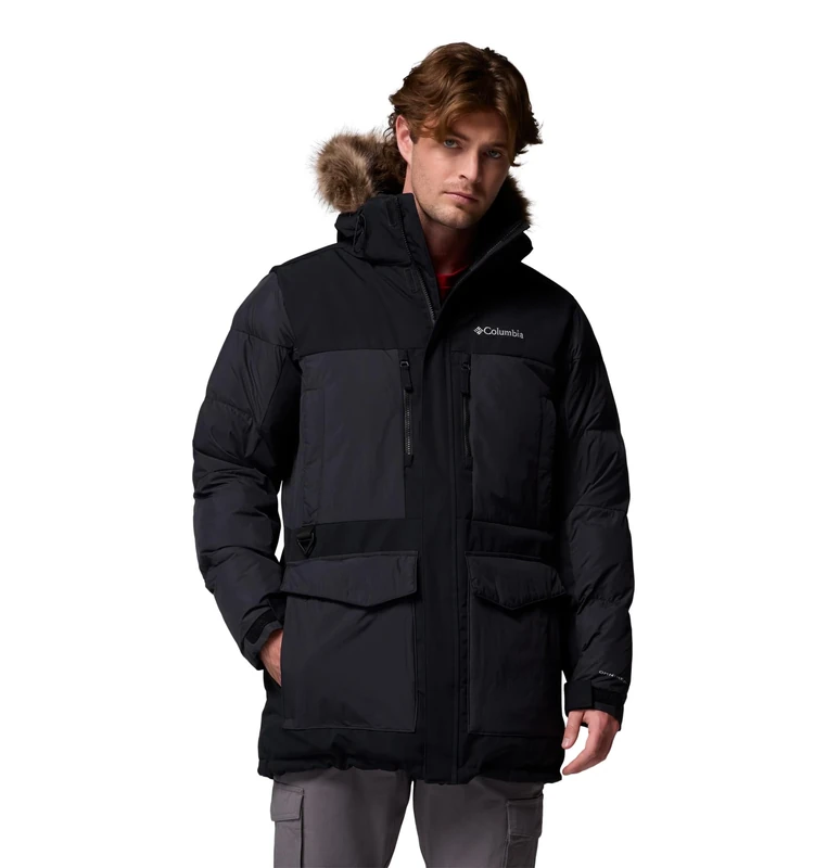 Columbia Men's Marquam Peak Fusion 2 Parka, Winter parka, Black, Medium