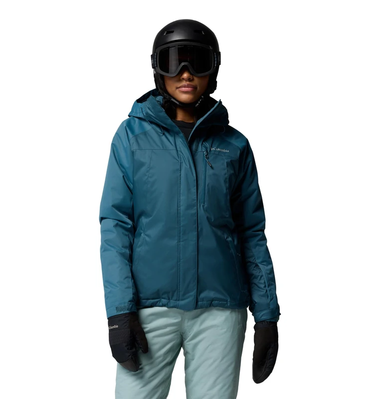 Columbia Women's Snowy Summit Insulated Jacket, Ski Jacket, Everblue Dobby, M