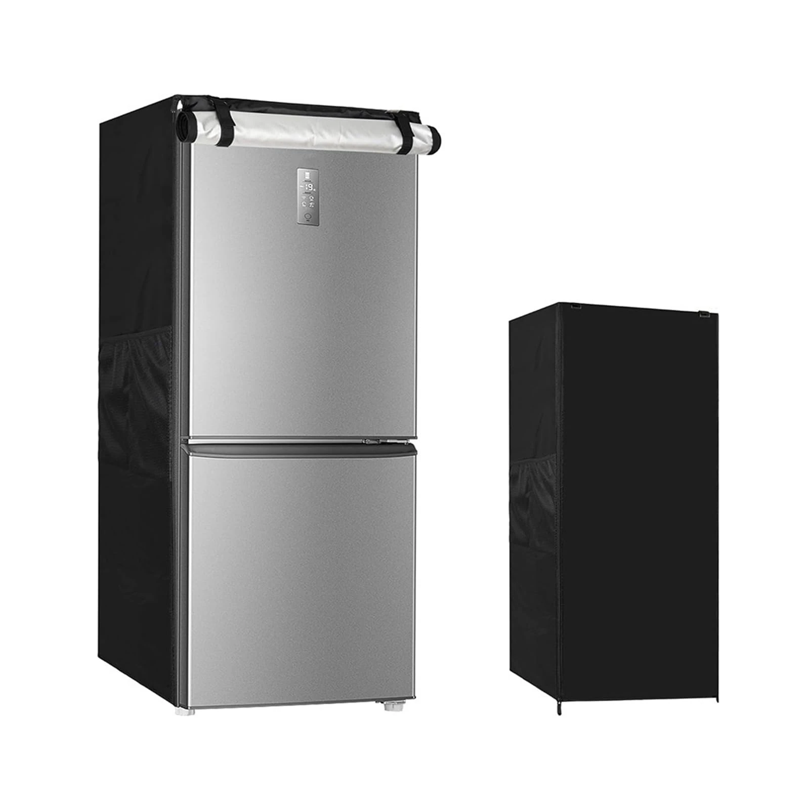 Upright Freezer Cover | Waterproof Upright Freezer Cover | for Protecting Upright Freezers/Beverage Refrigerator | Outdoor Refrigerator Cover (58x58x142 cm)