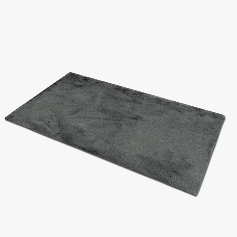 Comart, Carezza Carezza Rug, Super Soft, Fluffy and Furry Rug, Non-Slip Backing, Modern and Comfy Design, for Living Room, Bedroom, Bedside, Machine Washable, Anthracite, 140 x 180 cm - Image 1
