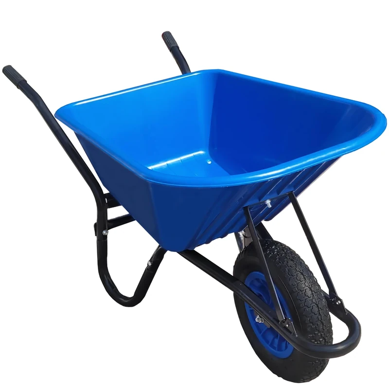 Blue Wheelbarrow - Plastic Wheelbarrow Professional Garden Barrow - TaskBarrow 110 Litre