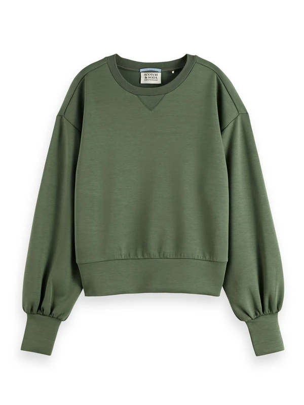 Scotch & Soda Womens Modal Fitted Sweatshirt, Thyme U360, S UK