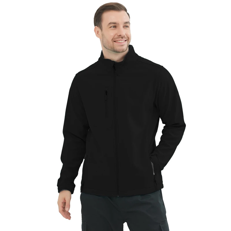 MISEMIYA - Professional Men's Softshell Winter Work Soft Shell Jacket. Ref: 6432 - Large, Black