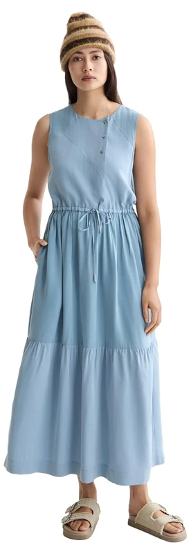 Scotch & Soda Midi Dress with Gathered Waist