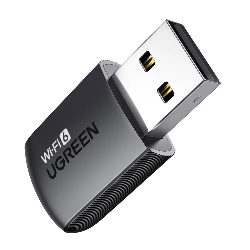 UGREEN Wifi Dongle, AX900 WiFi 6 Adapter USB Wireless Dual Band 5GHz/2.4GHz Network Wifi Adapter for PC/Laptop, Change wired connection into Hotspot,Supports Windows 10/11