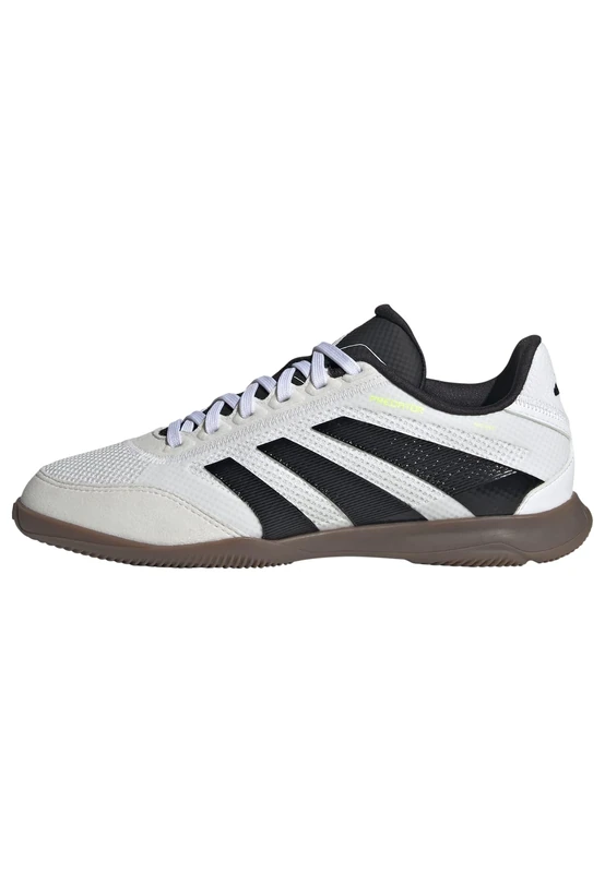 adidas Unisex League Indoor Football Boots Kids, Cloud White/Core Black/Lucid Lemon, 1.5 UK