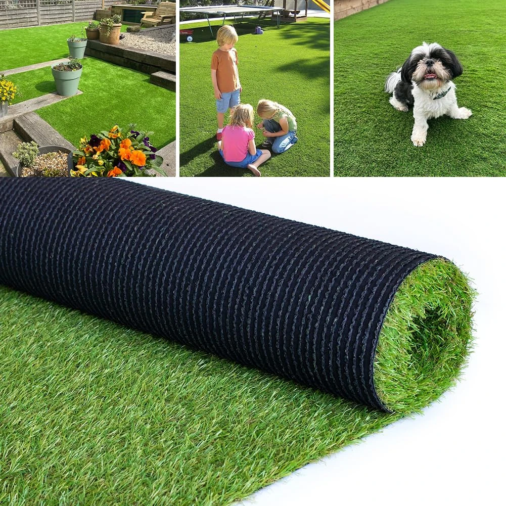 Petgrow Artificial Grass for Pets 1M × 3M, Durable Self-Draining System Fake Lawn Mat, Natural Simulation for Patio Balcony Outdoor Indoor Green Grass Carpet (20MM ECO, 1M × 3M)